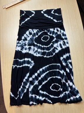 INC International Concepts Convertible Tie Dye Maxi Skirt Strapless Dress Sz L